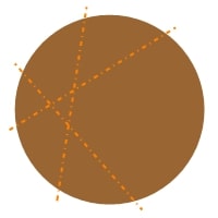 Circle with 3 cuts showing 7 regions
